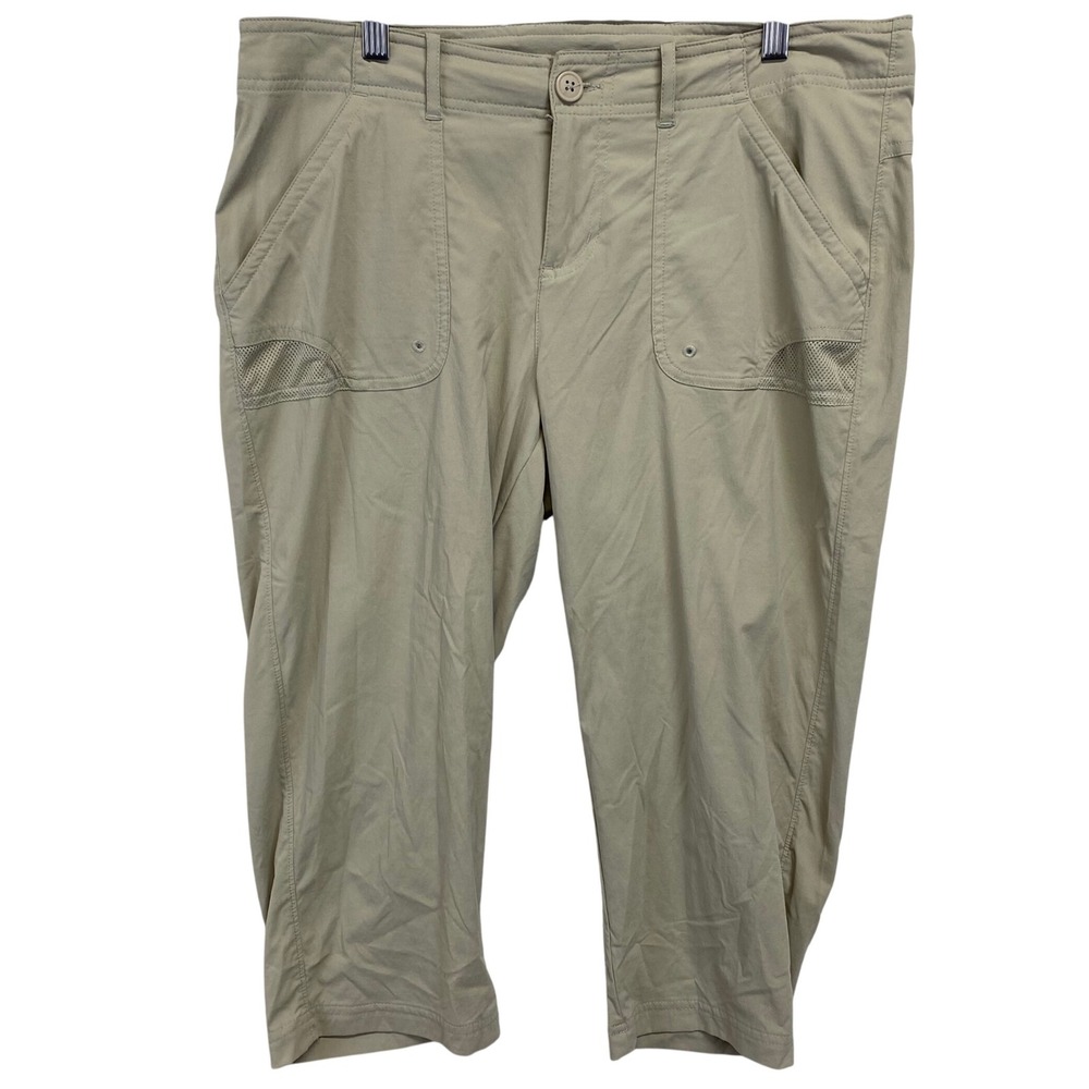 Columbia PFG Performance Fishing Capri Pants Womens‎ Size 10 Beige Hiking Casual